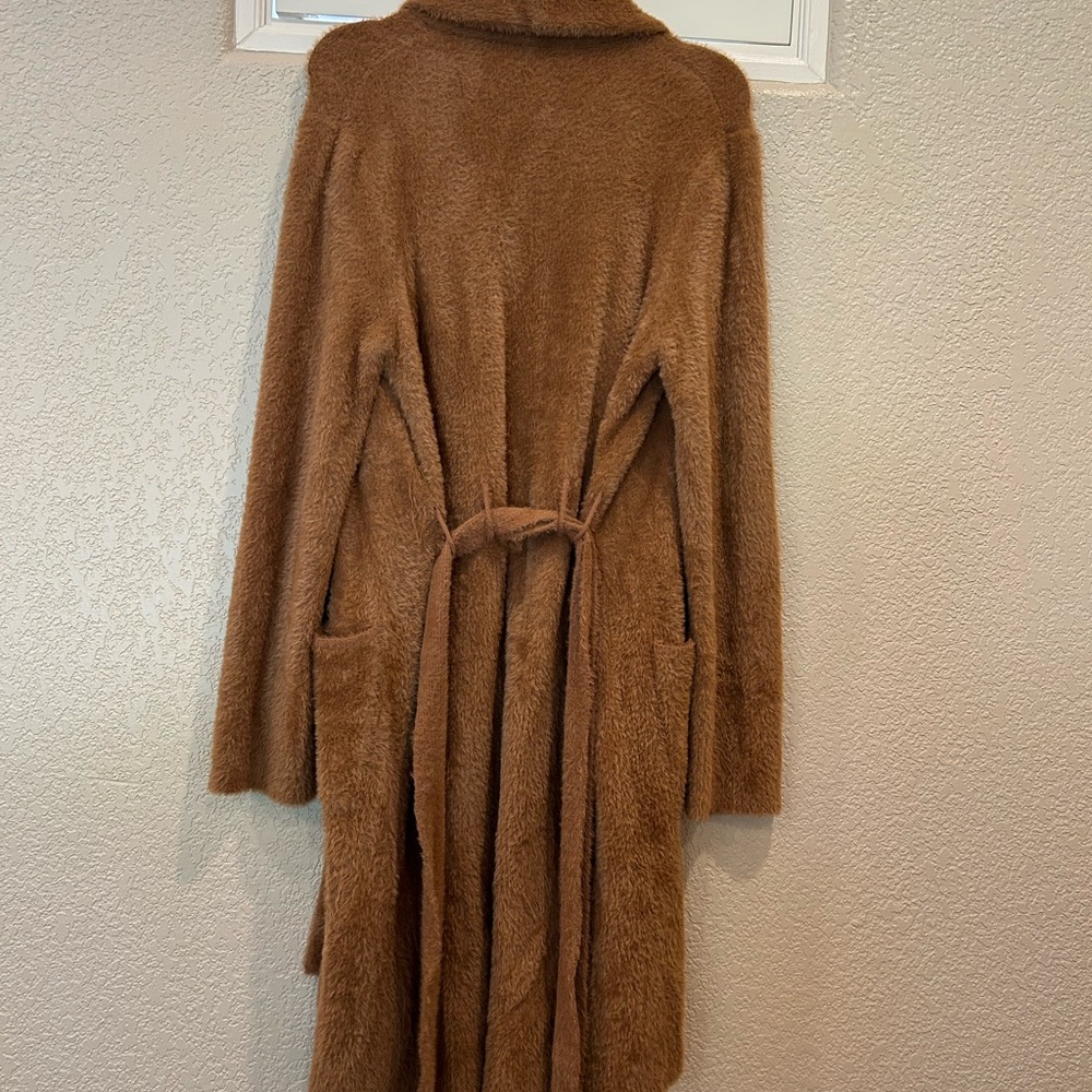 Anthropologie Amadi Nancy Eyelash Cardigan Honey Light Brown - Picture 11 of 15